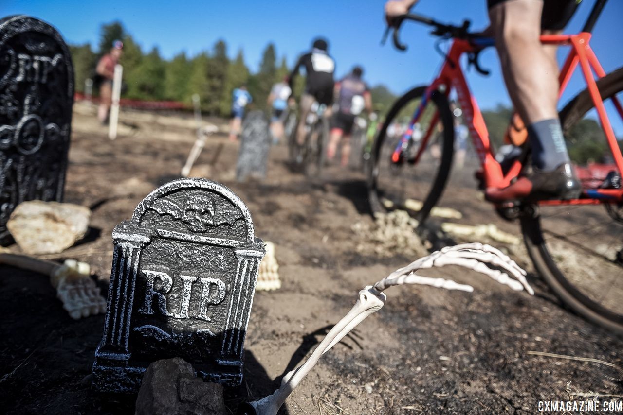 The graveyard of mechanicals past. 2018 Surf City Rock Lobster Cup. © J. Vander Stucken / Cyclocross Magazine