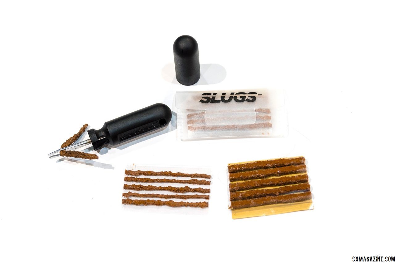 SlugPlug is 15g with large and small plugs, a pre-loadable applicator with a cap. $10 USD. 2018 Interbike. © C. Lee / Cyclocross Magazine