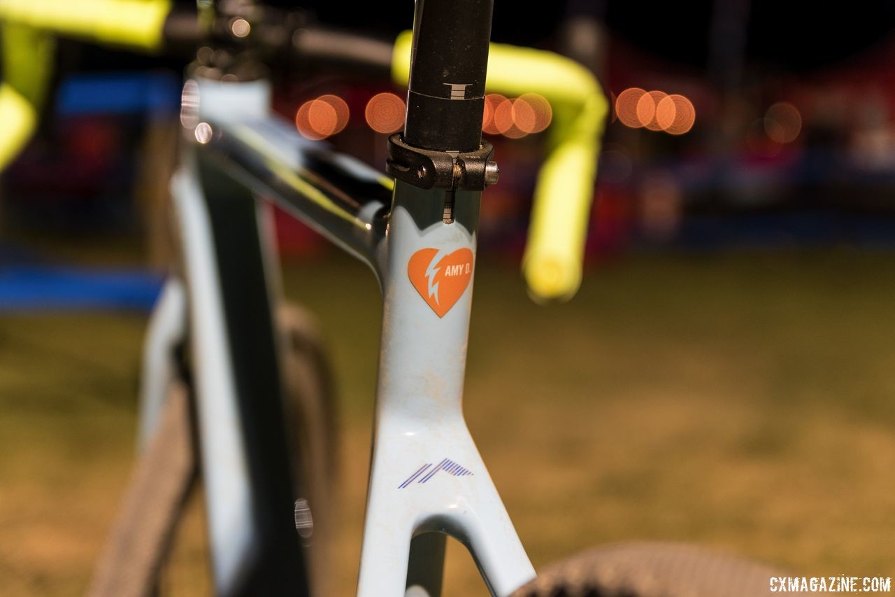 The C//C's Amy D. blue is more than coincidence. Lance Haidet's 2018 RenoCross Donnelly C//C Cyclocross Bike. © C. Lee / Cyclocross Magazine