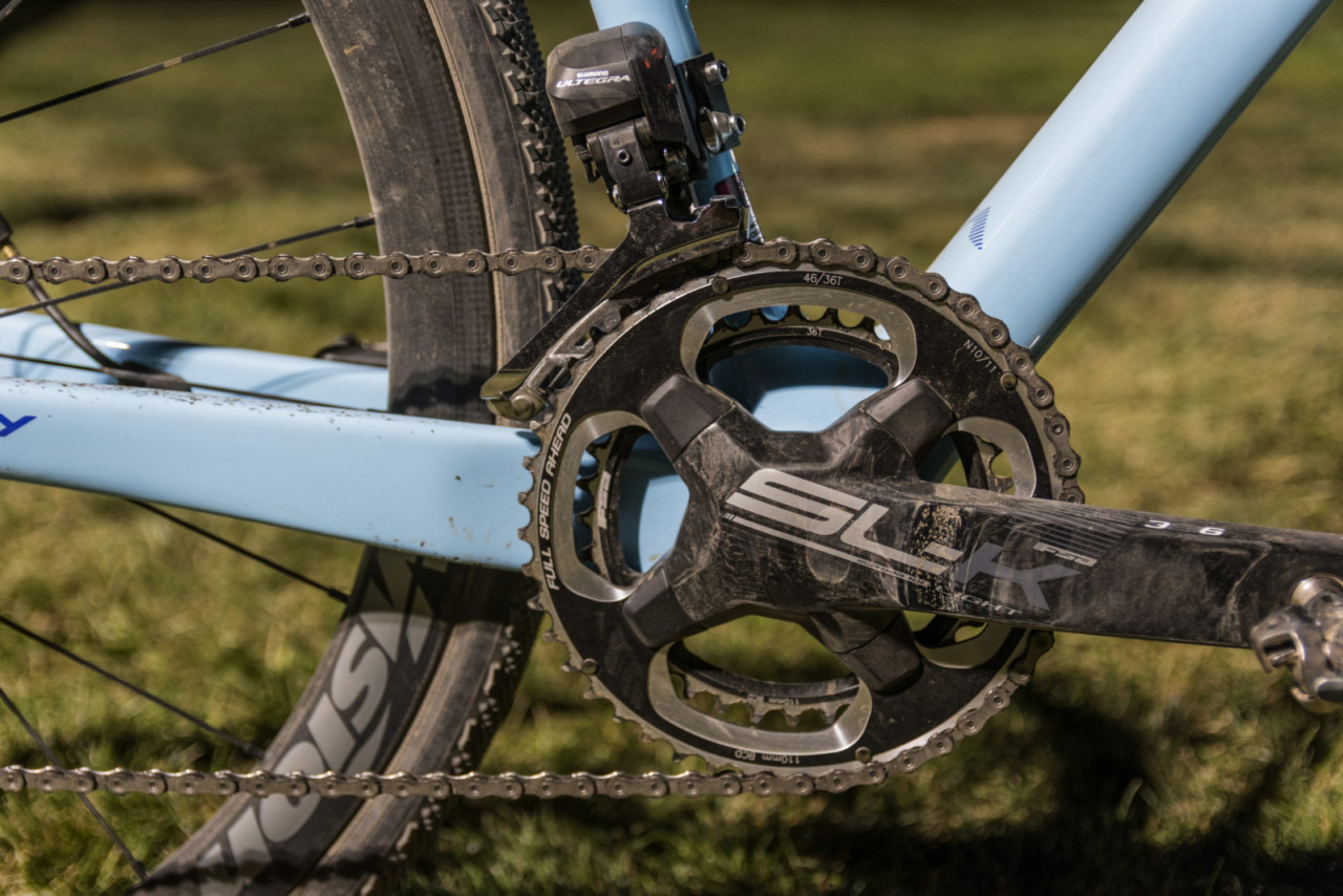 While the SL-K crank is likely to stay through the season, Haidet's Shimano 6800 front derailleur will soon be replaced. Lance Haidet's 2018 RenoCross Donnelly C//C Cyclocross Bike. © C. Lee / Cyclocross Magazine