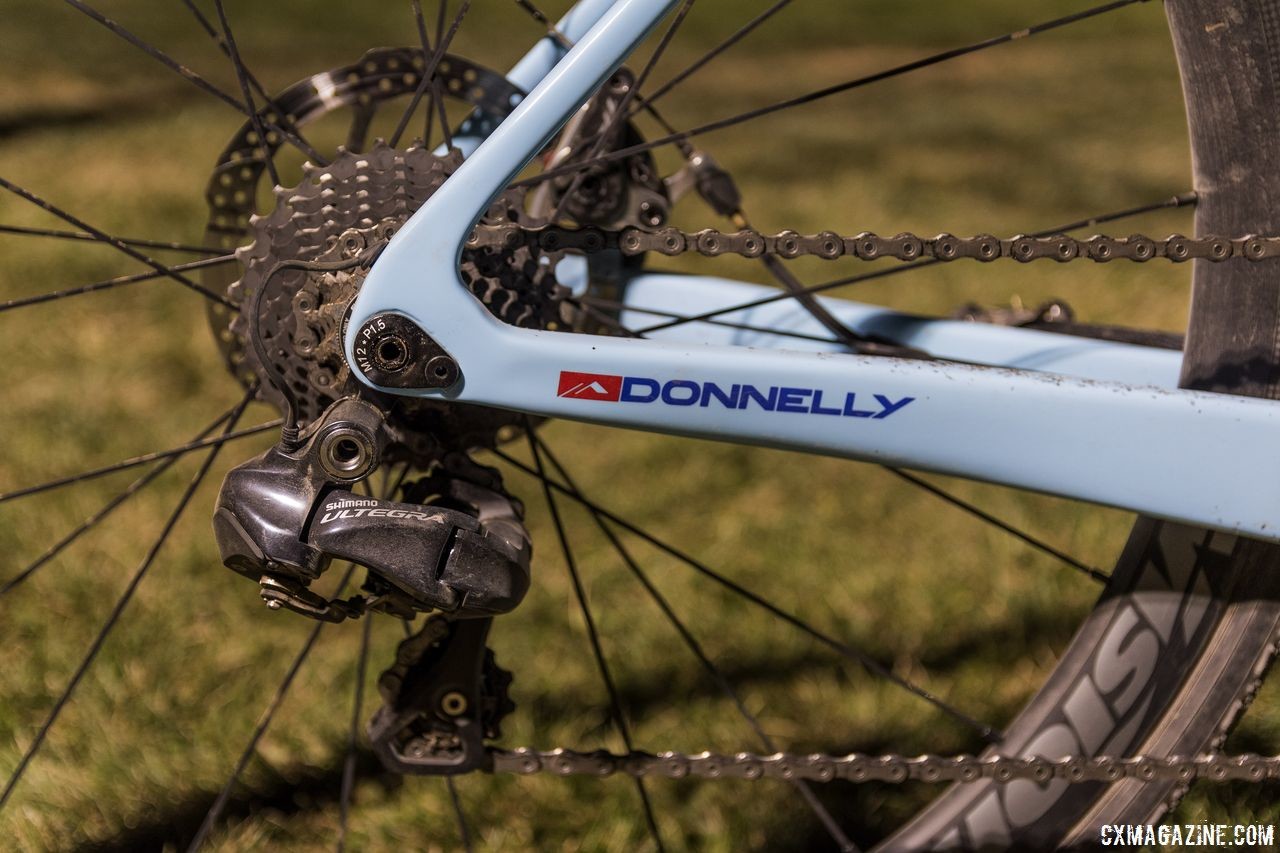 Haidet ran older Ultegra 6870 derailleurs instead of the FSA K-Force WE we saw him use at Sea Otter. Lance Haidet's 2018 RenoCross Donnelly C//C Cyclocross Bike. © C. Lee / Cyclocross Magazine