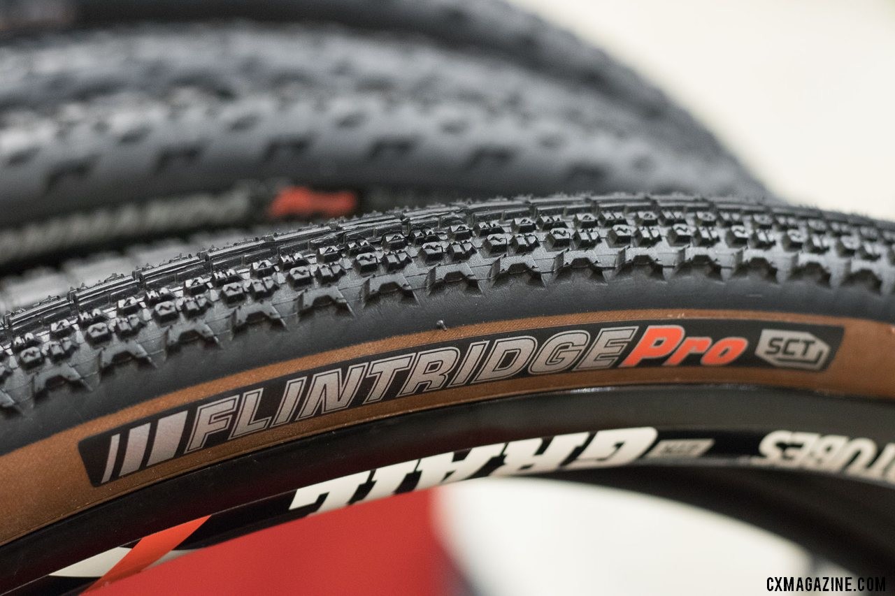 A brown sidewall version of the Flintridge Pro is out. New Kenda cyclocross and gravel tires from 2018 Interbike. © Cyclocross Magazine