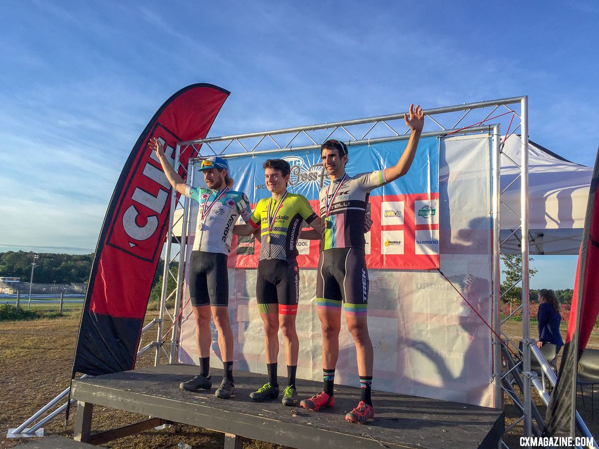 2018 KMC CrossFest Elite Men's podium. photo: Eddie Medina