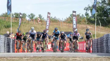 2018 KMC CrossFest Elite women's start. photo: Eddie Medina