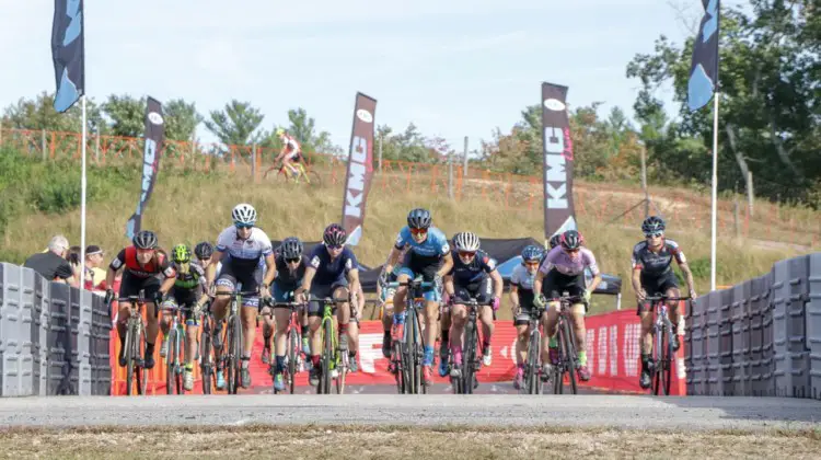 2018 KMC CrossFest Elite women's start. photo: Eddie Medina