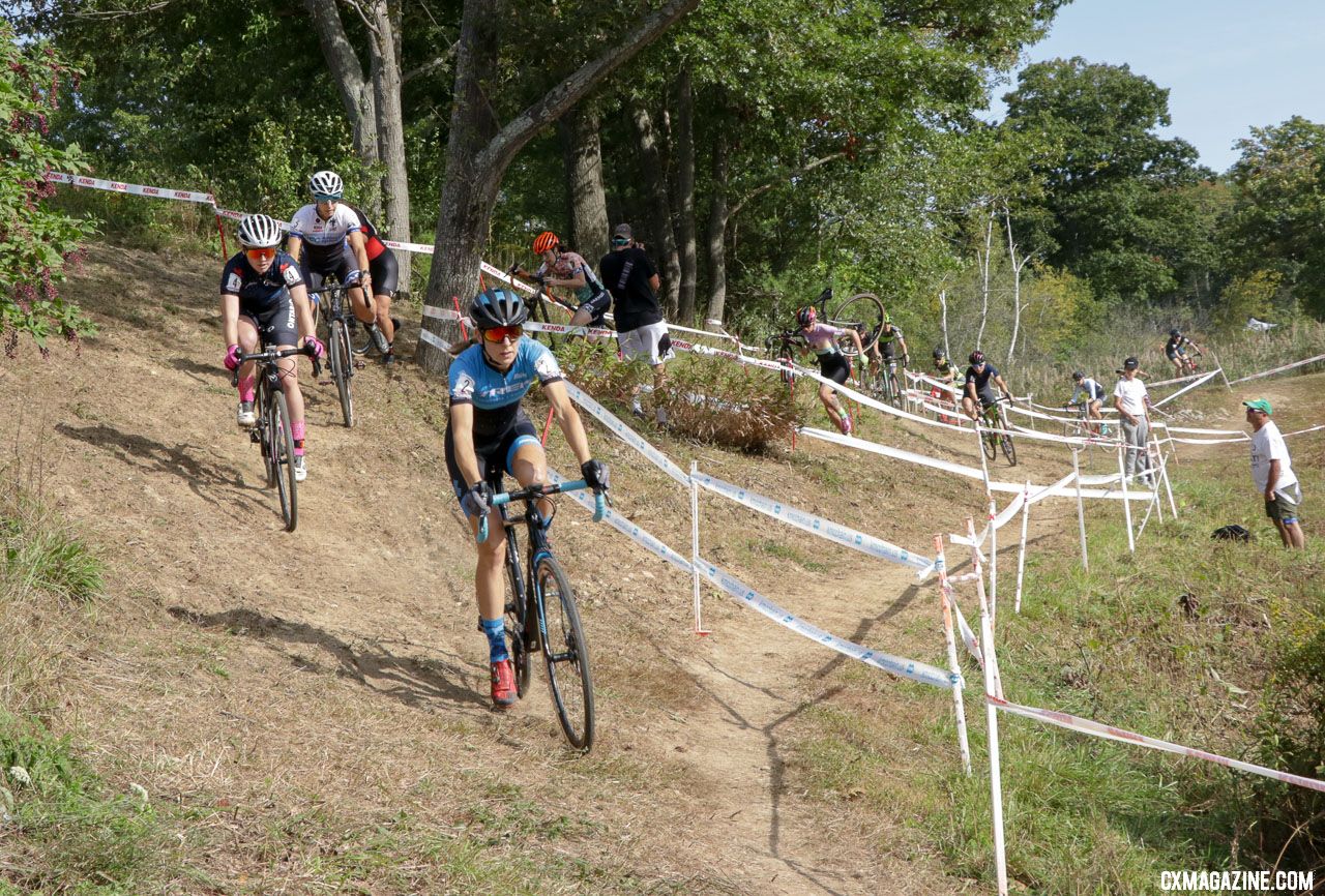 Legge leads the women's field. 2018 KMC CrossFest. photo: Eddie Medina