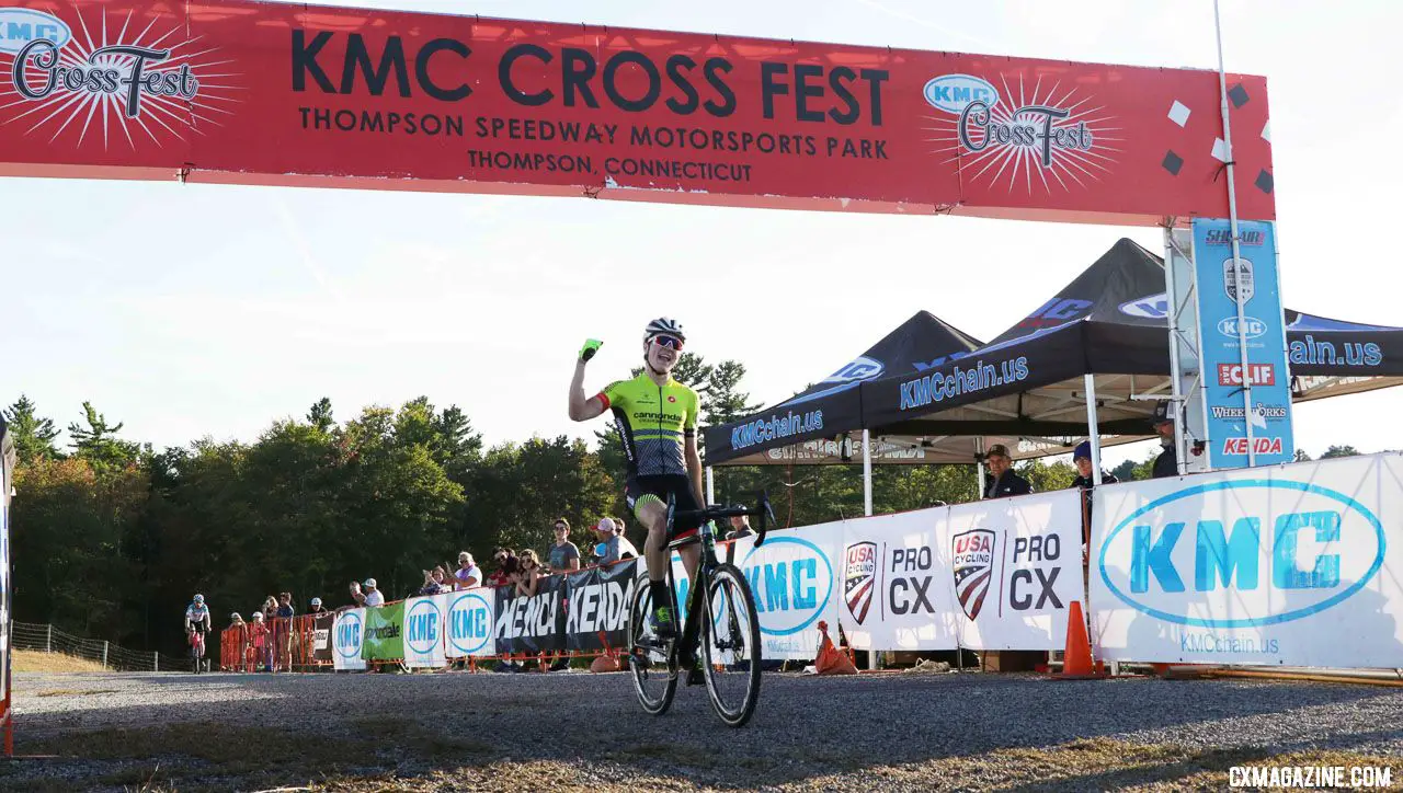 Maher takes the win. 2018 KMC CrossFest. photo: Eddie Medina