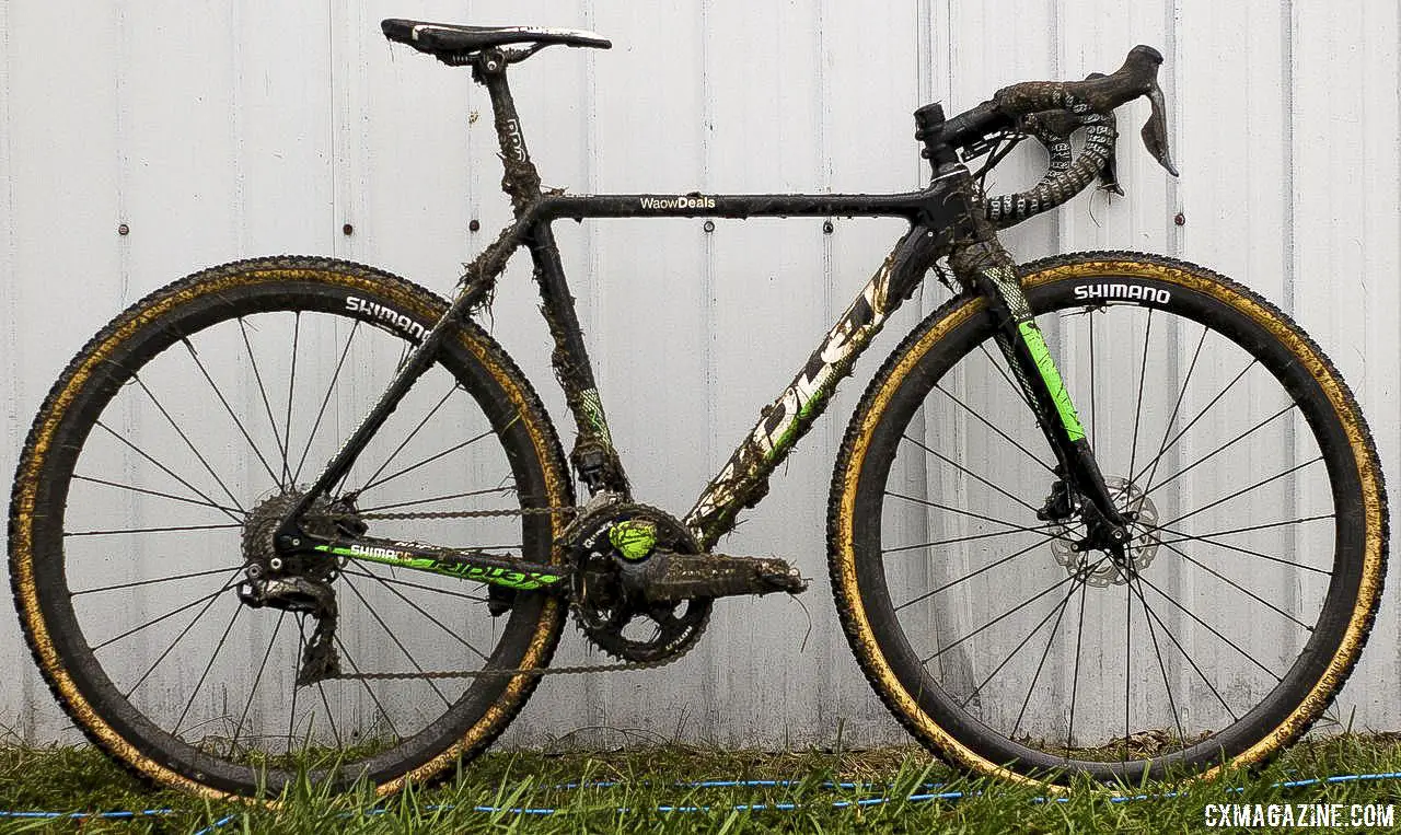 Marianne Vos' Ridley X-Night SL Disc, 2018 Jingle Cross World Cup. © Z. Schuster / Cyclocross Magazine