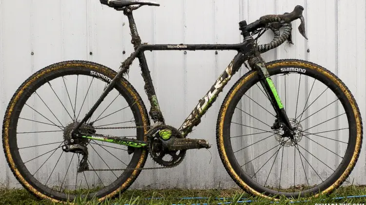 Marianne Vos' Ridley X-Night SL Disc, 2018 Jingle Cross World Cup. © Z. Schuster / Cyclocross Magazine