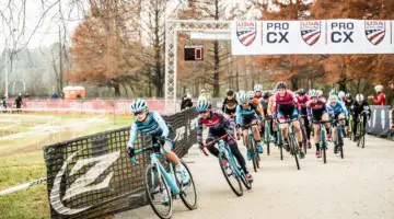 Emma Swartz leads out the holeshot. 2018 Major Taylor Cross Cup Day 2. © Mike Almert, Action Images Indy