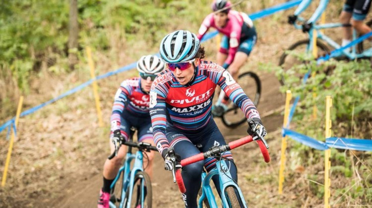 Courtenay McFadden was back battling for a podium spot on Sunday. 2018 Major Taylor Cross Cup Day 2. © Mike Almert, Action Images Indy