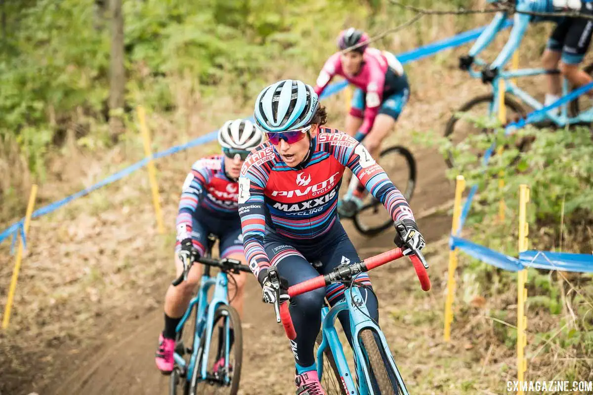 Courtenay McFadden was back battling for a podium spot on Sunday. 2018 Major Taylor Cross Cup Day 2. © Mike Almert, Action Images Indy