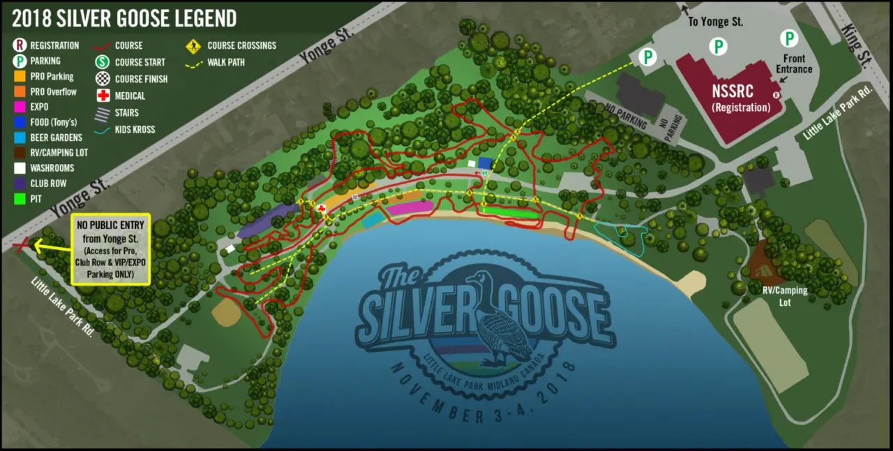 2018 Silver Goose CX course map