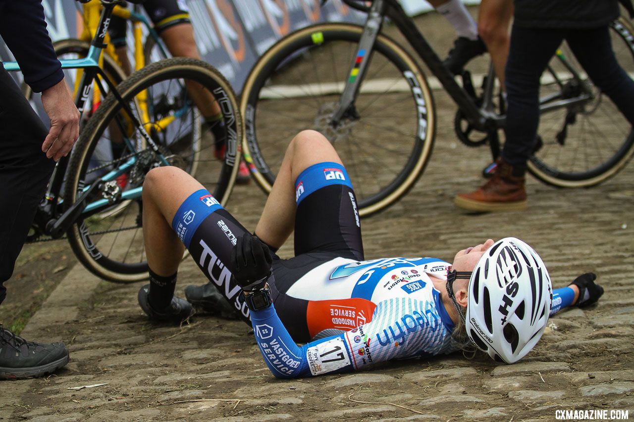 Hoeke after her fourth-place effort. 2018 Koppenbergcross Elite Women. © Bart Hazen / Cyclocross Magazine