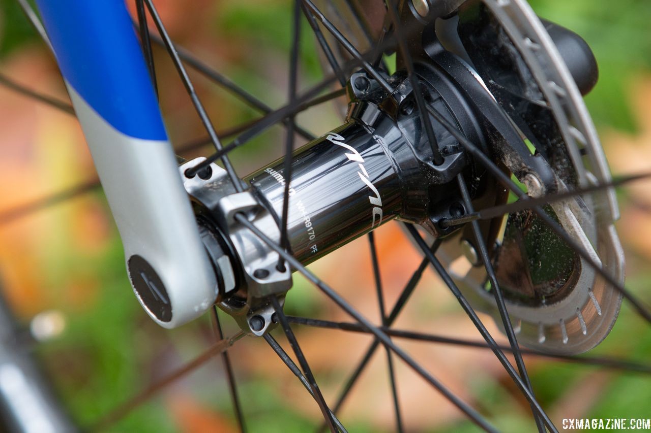 Shimano's Dura-Ace R9170 tubulars come with its own hubs. Mathieu van der Poel's Canyon Inflite CF SLX. © A. Yee / Cyclocross Magazine