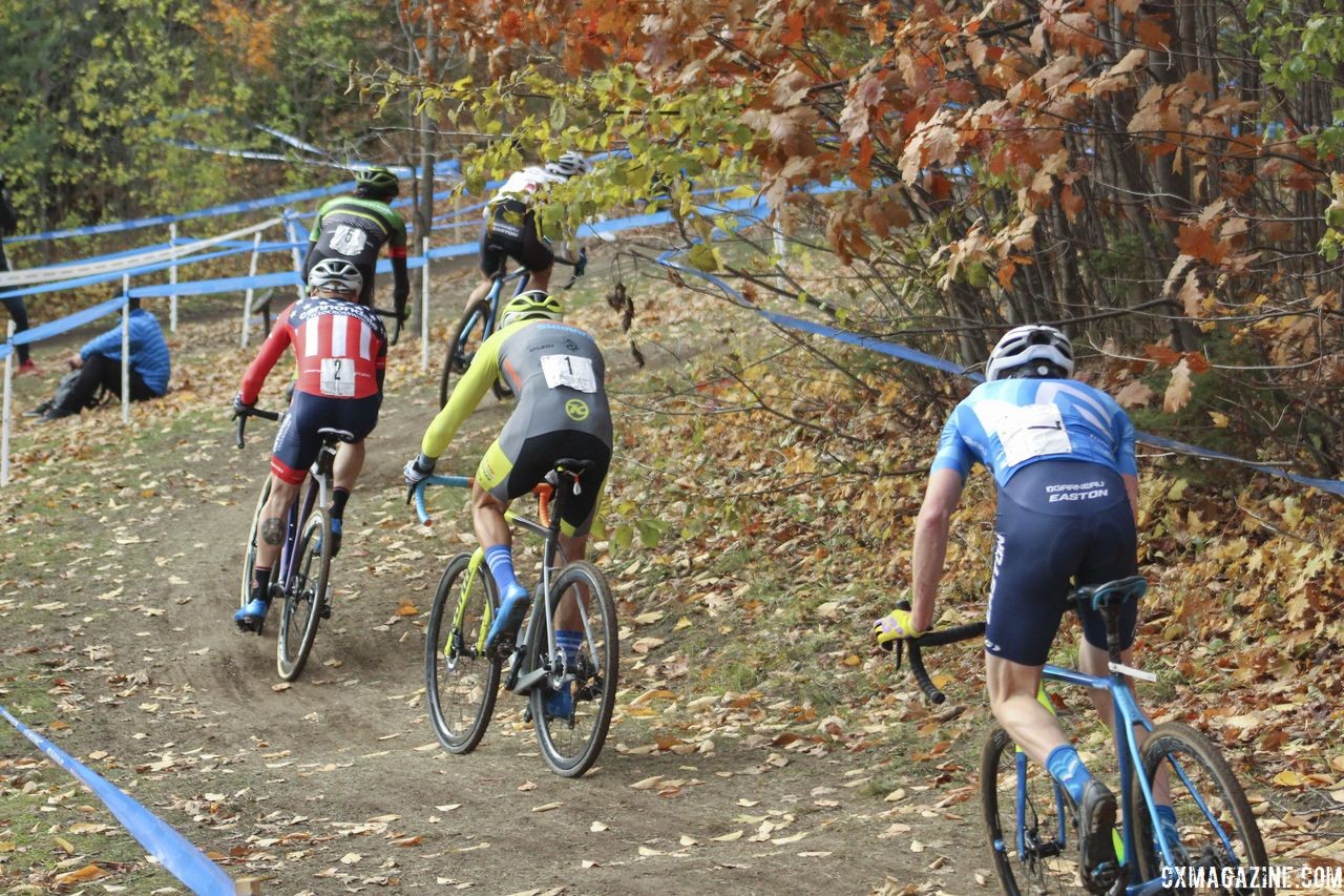 Jack Kisseberth chases after the other riders in the lead group. 2018 Pan-American Cyclocross Championships, Midland, Ontario. © Z. Schuster / Cyclocross Magazine