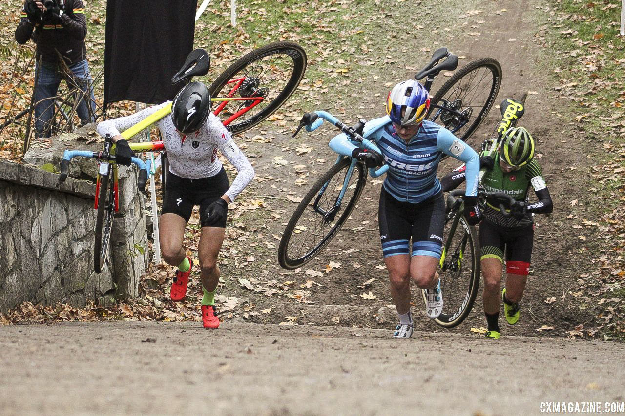 There will be stairs a-plenty on the Pan-Ams course again this year. 2018 Pan-American Cyclocross Championships, Midland, Ontario. © Z. Schuster / Cyclocross Magazine