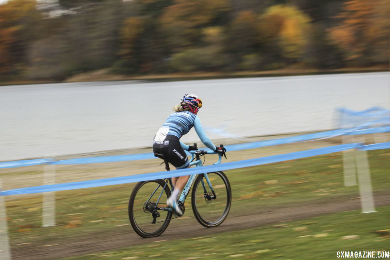 Little Lake Park is set along the shore of Little Lake. 2018 Silver Goose Cyclocross UCI C2 © Z. Schuster / Cyclocross Magazine