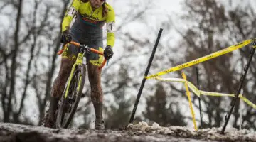 Rebecca Fahringer stays focused in the messy conditions. 2018 Rockland County Supercross Cup Day 2. © Angelica Dixon