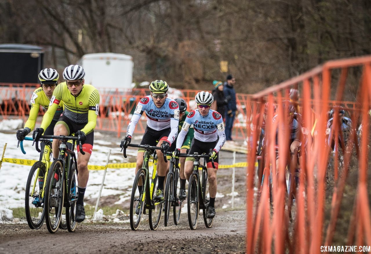 Sam Noel, Cooper WIllsey, Kerry Werner and Curtis White were the early lead group. 2018 Rockland County Supercross Cup Day 2. © Angelica Dixon