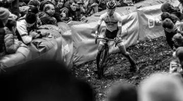 Japan's Tetsuki Kaji may have received more cheers than Van der Poel in his 2018 Superprestige Gavere debut. © A. Yee / Cyclocross Magazine