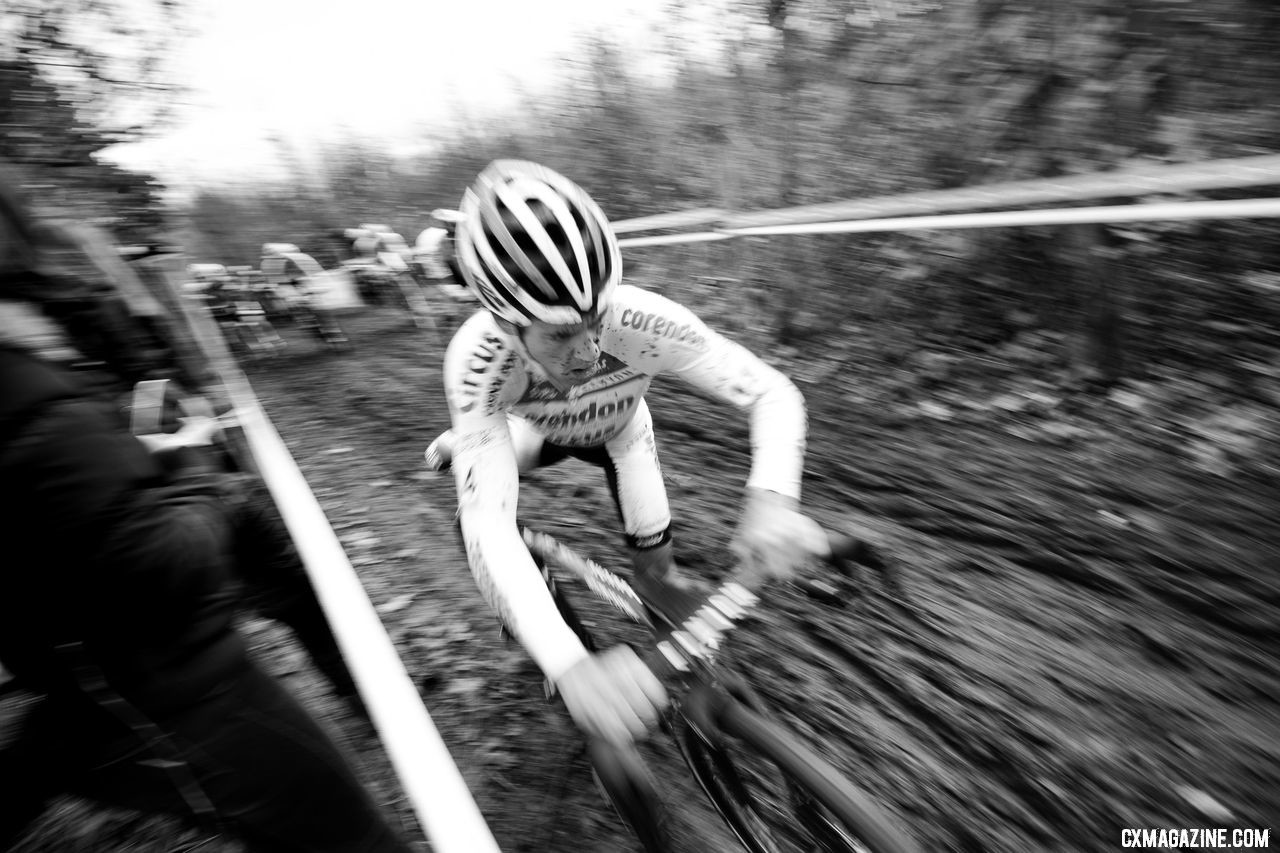 Tom Meeusen finished sixth at Gavere and was well-set for a better showing in Hamme. 2018 Superprestige Gavere Men. © A. Yee / Cyclocross Magazine