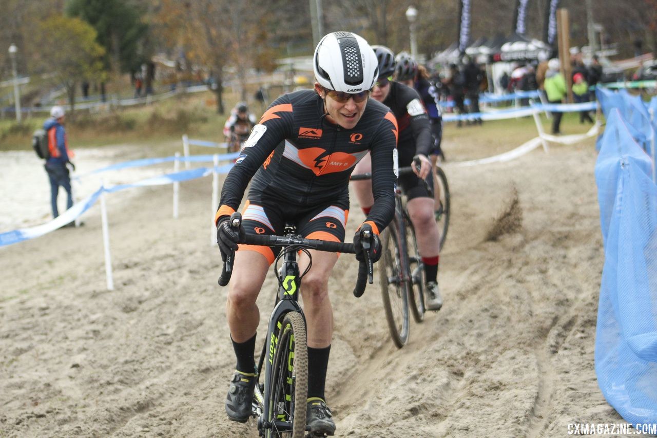 Corey Coogan Cisek will be flying the colors of the Amy D. Foundation in Europe this year. 2018 Pan-American Cyclocross Championships, Midland, Ontario. © Z. Schuster / Cyclocross Magazine