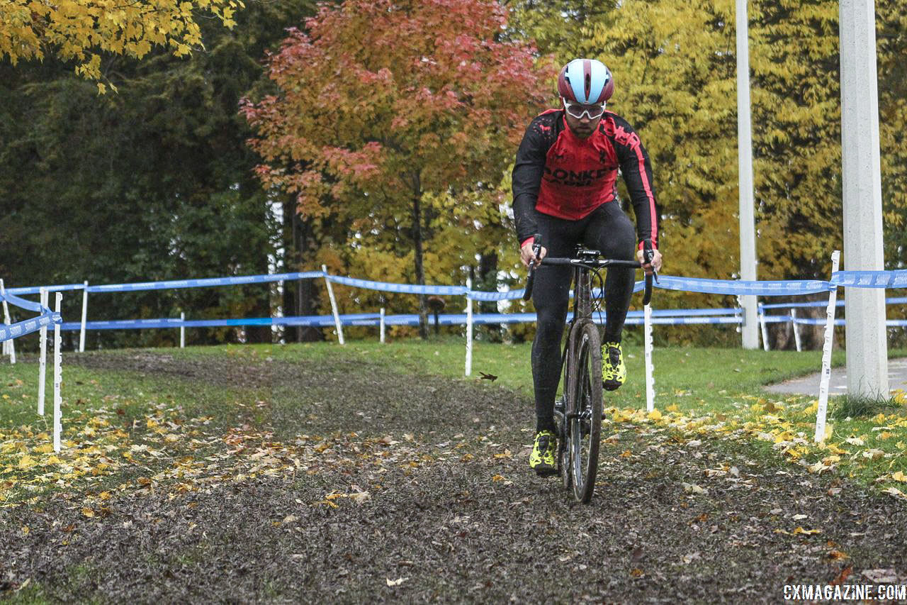 Conditions on Friday were muddy and colorful. 2018 Silver Goose CX Course Inspection, Friday. © Z. Schuster / Cyclocross Magazine