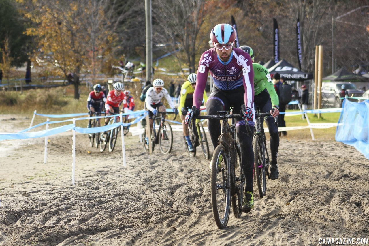 Tobin Ortenblad asserted himself early on. 2018 Silver Goose Cyclocross UCI C2 © Z. Schuster / Cyclocross Magazine