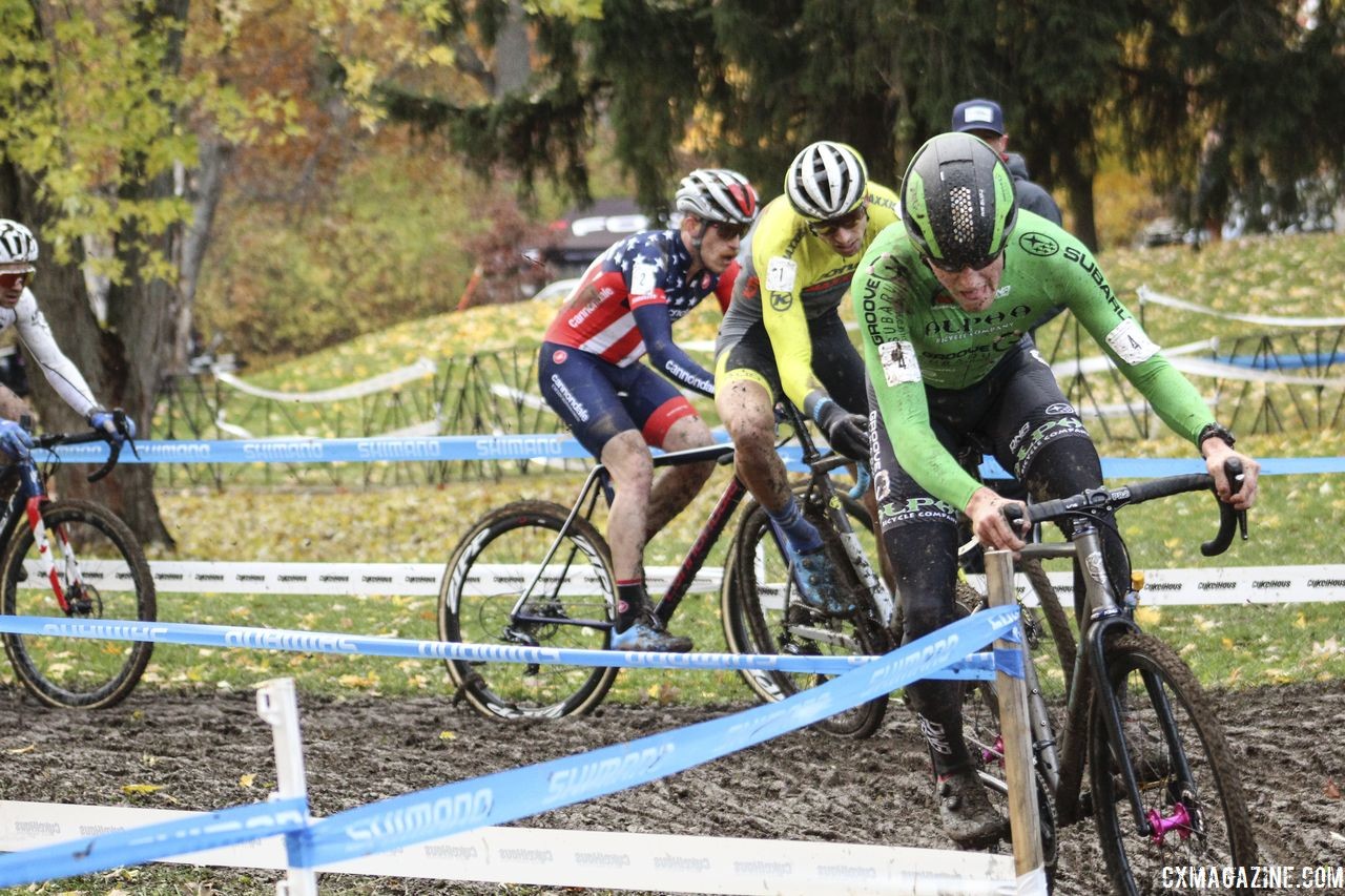 The lead group slowly dwindled as the race progressed. 2018 Silver Goose Cyclocross UCI C2 © Z. Schuster / Cyclocross Magazine