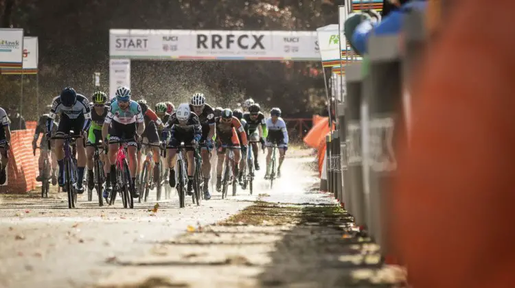 Smith leads the men off the line. 2018 Really Rad Festival of Cyclocross Day 1. © Angelica Dixon