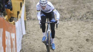Mathieu van der Poel had fun in the sand once again. 2018 World Cup Koksijde. © B. Hazen / Cyclocross Magazine