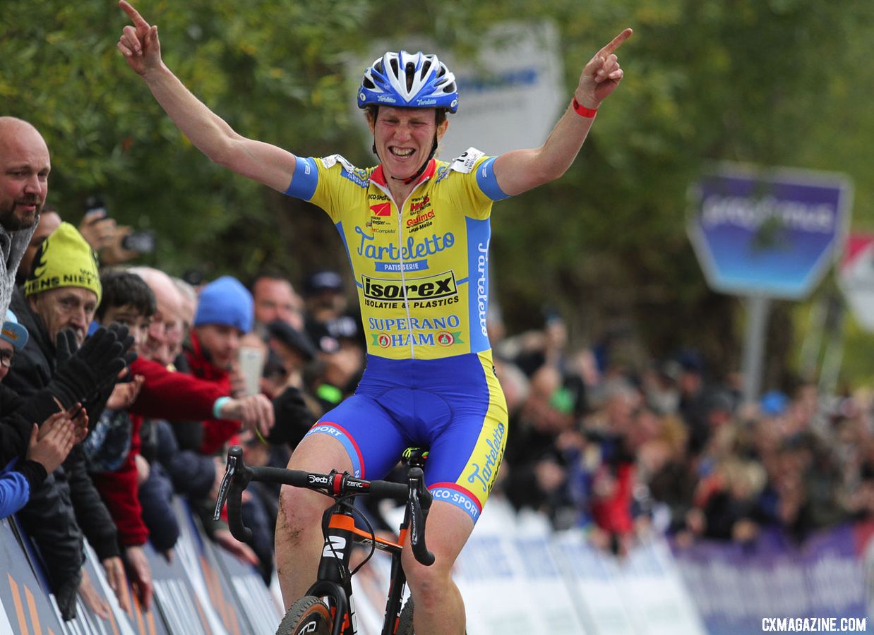 Kim Van De Steene turned heads with her Koppenbergcross win. 2018 Koppenbergcross. © Bart Hazen / Cyclocross Magazine