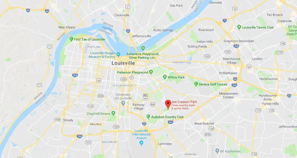 Joe Creason Park is in the southeast part of Louisville. photo: Google Maps