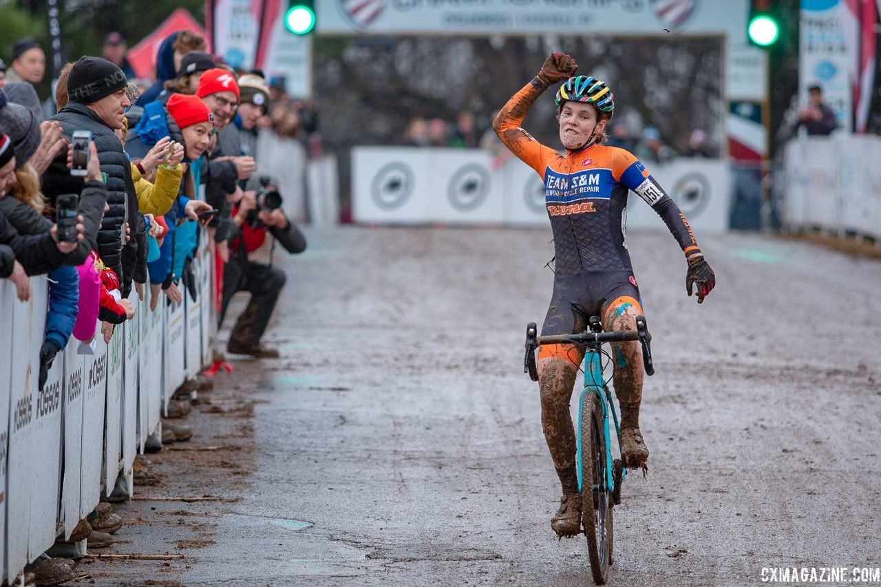 U23 national champ Clara Honsinger will be one of the coaches at this year's camp. U23 Women. 2018 Cyclocross National Championships, Louisville, KY. © A. Yee / Cyclocross Magazine