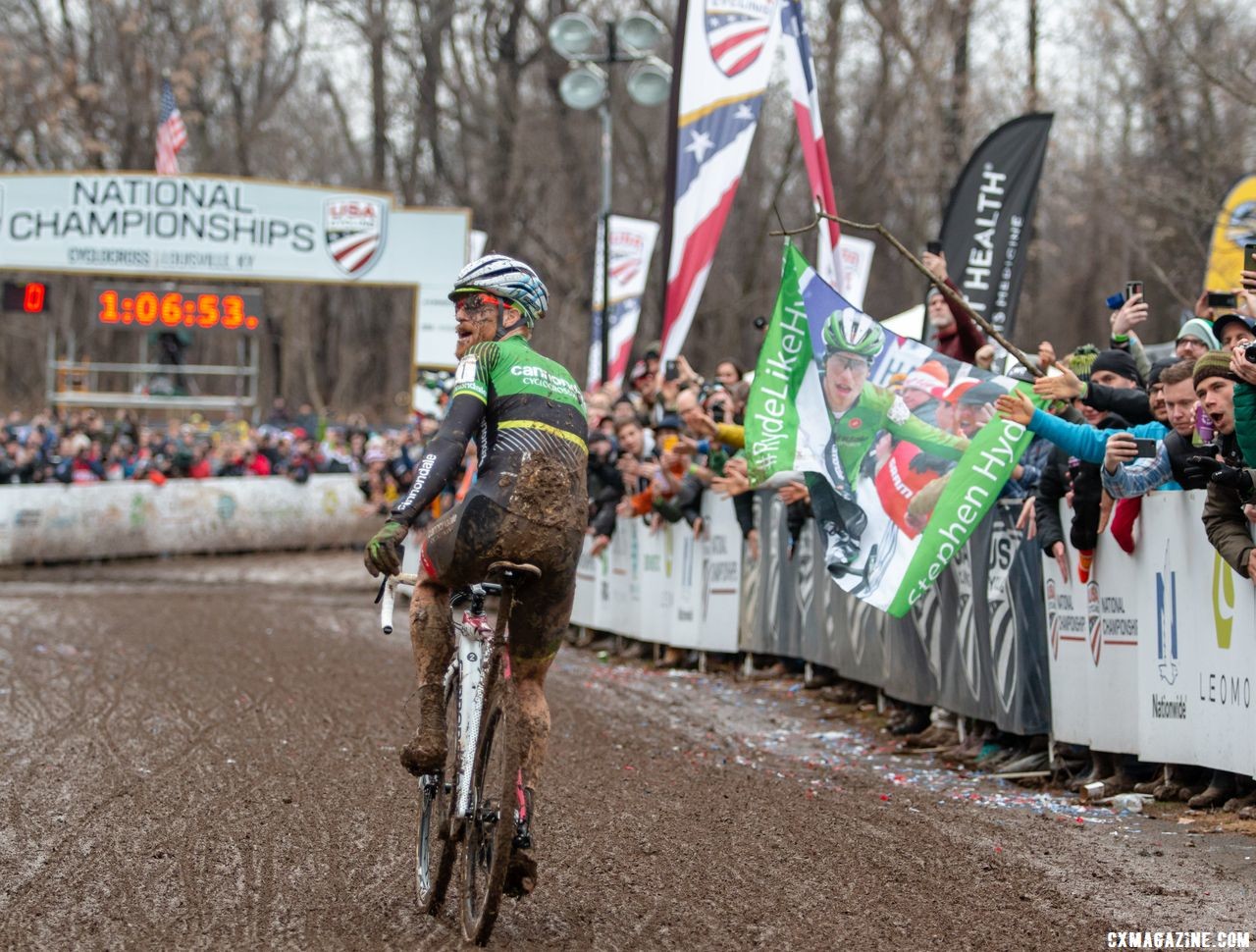 Hyde was the top pick to win in Louisville and he came through on his favored status. Elite Men's Cyclocross National Championship in Louisville, KY. © A. Yee / Cyclocross Magazine