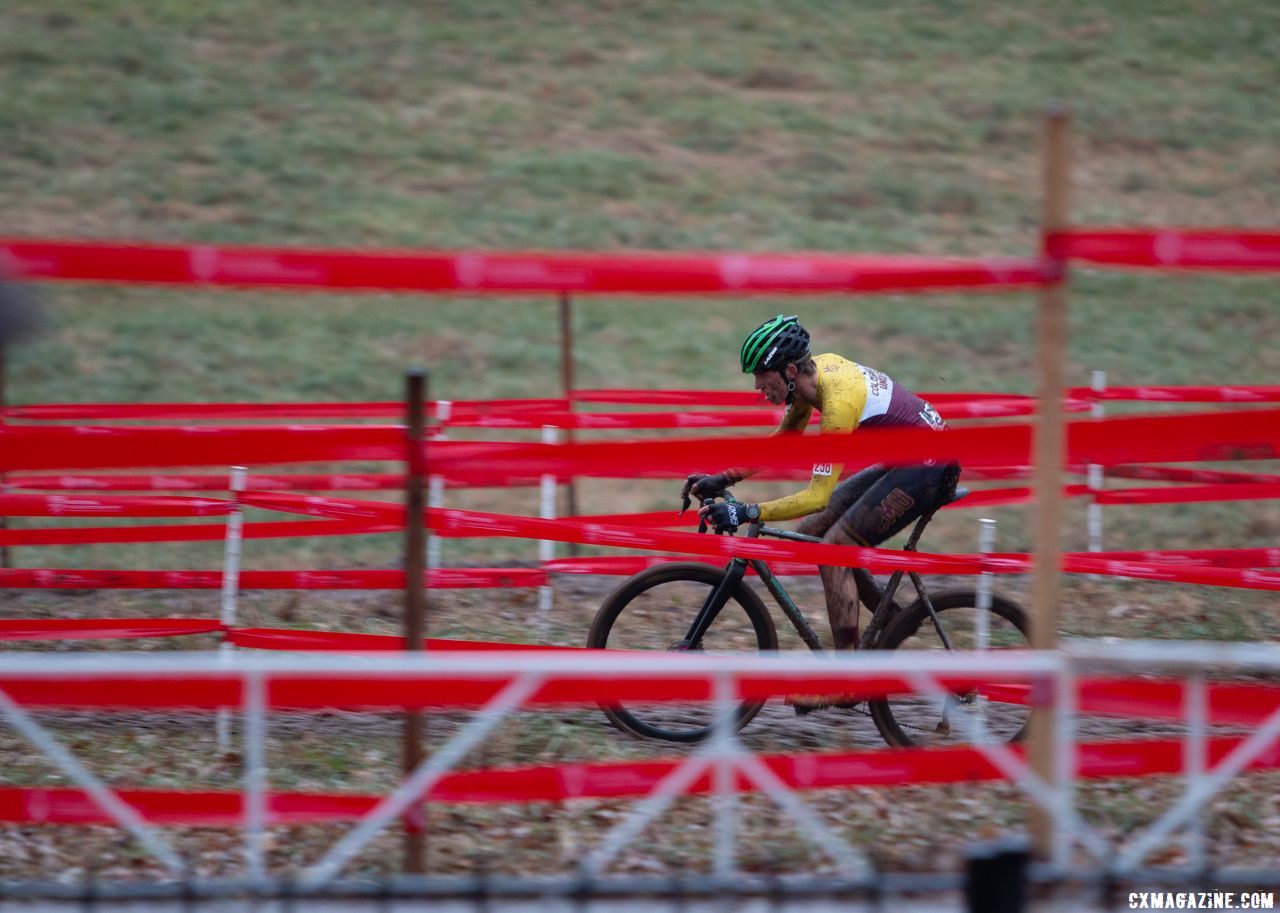 Brannan Fix raced to third. Collegiate Varsity Men. 2018 Cyclocross National Championships, Louisville, KY. © A. Yee / Cyclocross Magazine