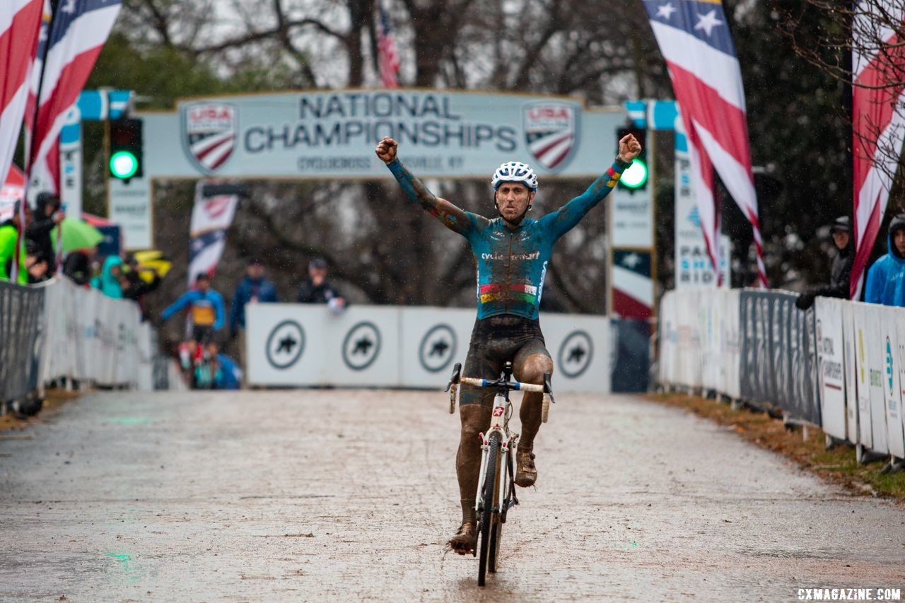 Myerson has won three masters titles since retiring from the elite field. Masters Men 45-49. 2018 Cyclocross National Championships, Louisville, KY. © A. Yee / Cyclocross Magazine
