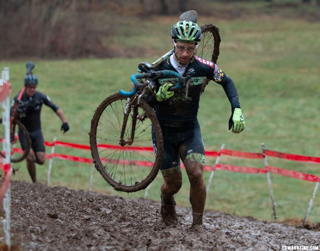 Max Judelson was at the front early on. Singlespeed Men. 2018 Cyclocross National Championships, Louisville, KY. © A. Yee / Cyclocross Magazine