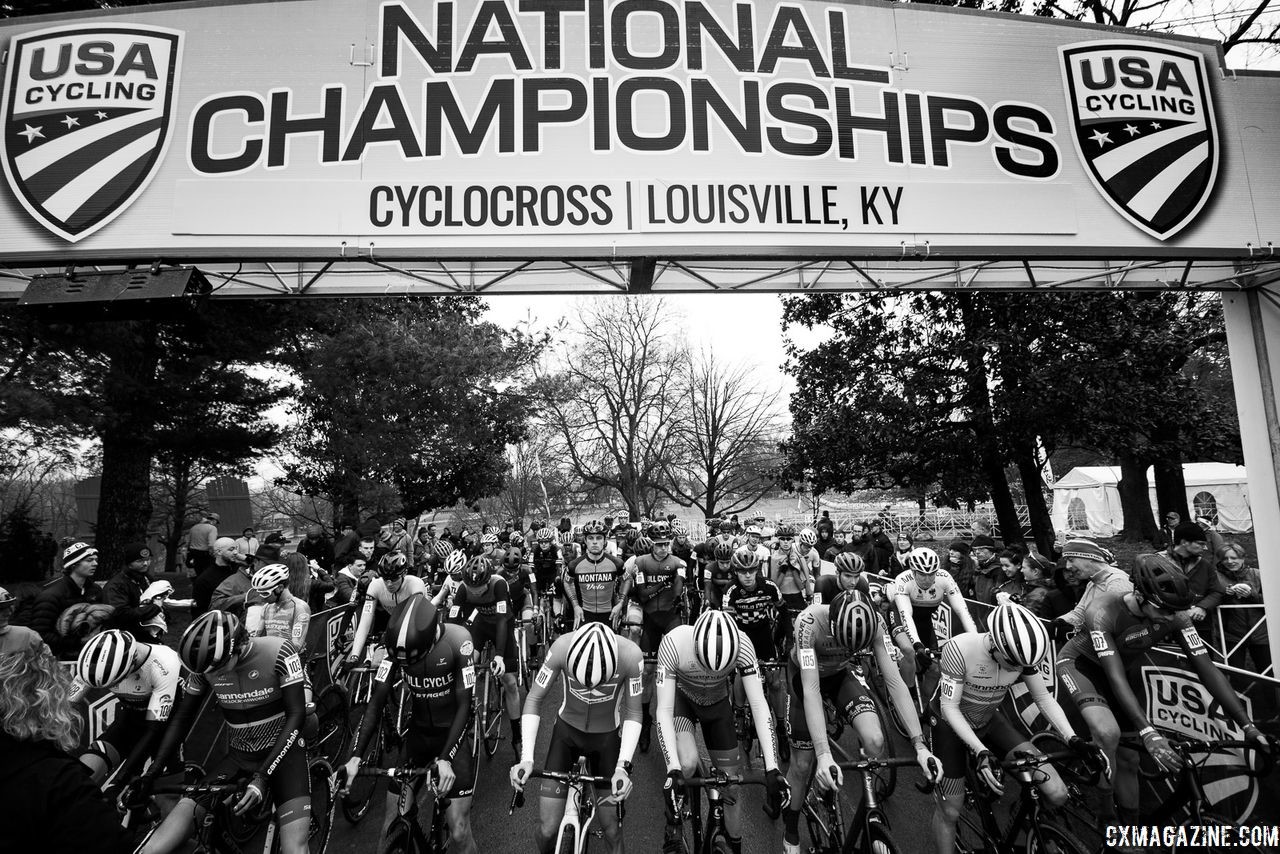 U23 Men, locked and loaded. 2018 Cyclocross National Championships, Louisville, KY. © A. Yee / Cyclocross Magazine