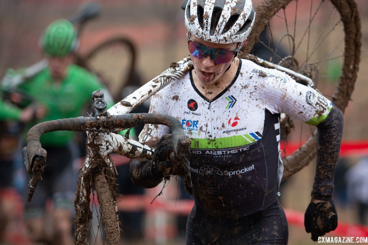 Caleb Swartz is entering his third season of U23 racing this fall. U23 Men. 2018 Cyclocross National Championships, Louisville, KY. © A. Yee / Cyclocross Magazine