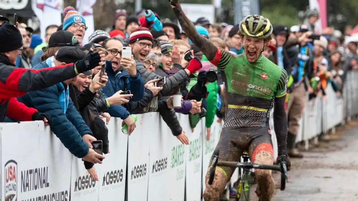 Spencer Petrov ran away with a win at U23 Nats. U23 Men. 2018 Cyclocross National Championships, Louisville, KY. © A. Yee / Cyclocross Magazine