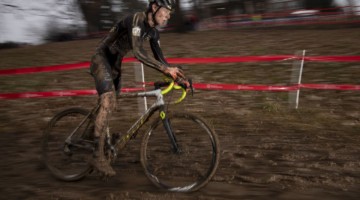 Grant Ellwood rolls to a Collegiate Club win. 2018 Cyclocross National Championships, Louisville, KY. © A. Yee / Cyclocross Magazine