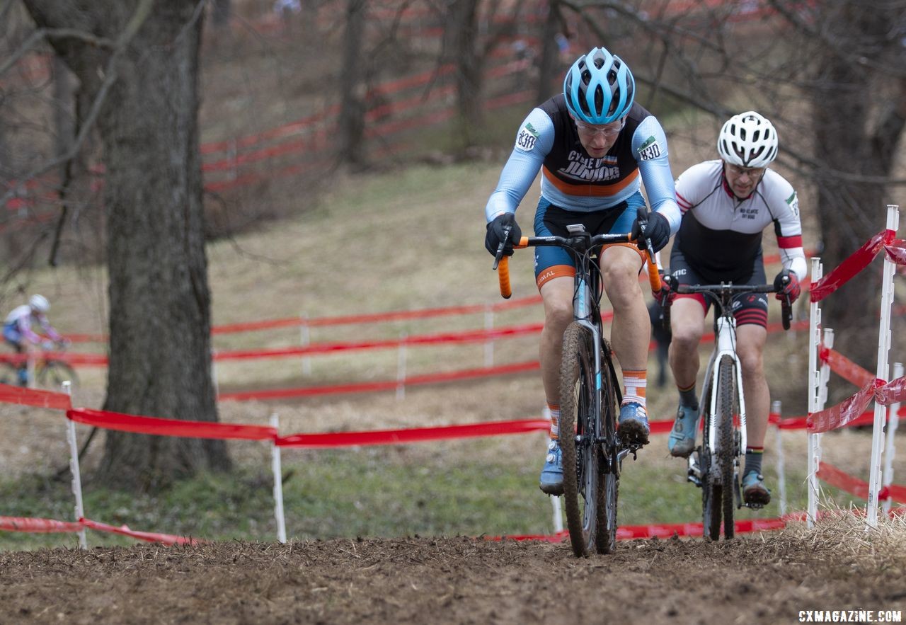 Craig Undem raced cyclocross in the 90s, but spent 15 years away from the sport before returning three years ago. Masters Men 55-59. 2018 Cyclocross National Championships, Louisville, KY. © A. Yee / Cyclocross Magazine