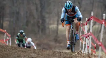 Undem prefers to be on the front of the race. Masters Men 55-59. 2018 Cyclocross National Championships, Louisville, KY. © A. Yee / Cyclocross Magazine