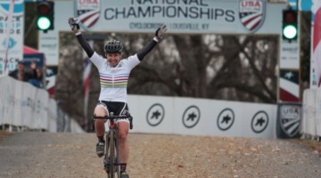 Laura Van Gilder won another national championship on Thursday. Masters Women 55-59. 2018 Cyclocross National Championships, Louisville, KY. © A. Yee / Cyclocross Magazine