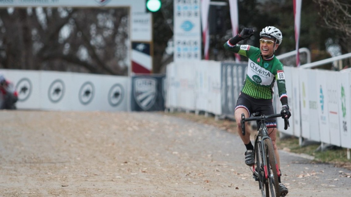 Stacey Barbossa was the boss in the Women's Masters 50-54 race Thursday. Masters Women 50-54. 2018 Cyclocross National Championships, Louisville, KY. © A. Yee / Cyclocross Magazine