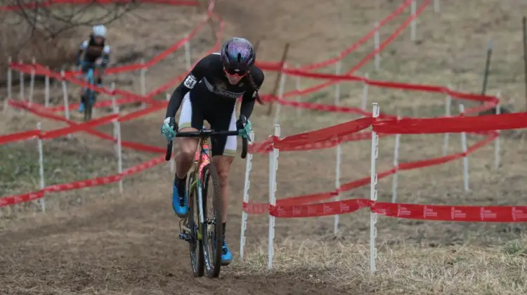 Sammi Runnels won the Collegiate Varsity title on Thursday. Women Collegiate Varsity. 2018 Cyclocross National Championships, Louisville, KY. © A. Yee / Cyclocross Magazine