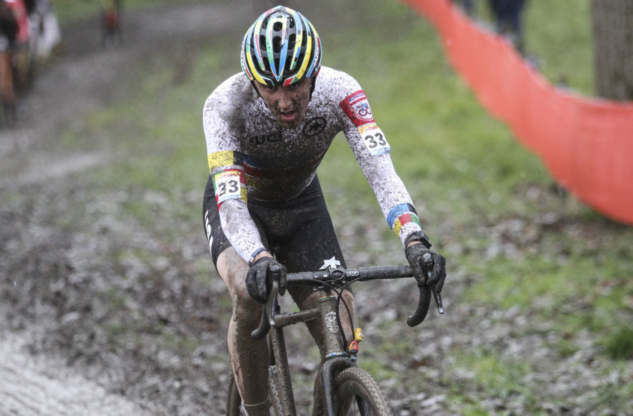 Gage Hecht finished just outside the Top 10 in Namur. 2018 World Cup Namur. © B. Hazen / Cyclocross Magazine