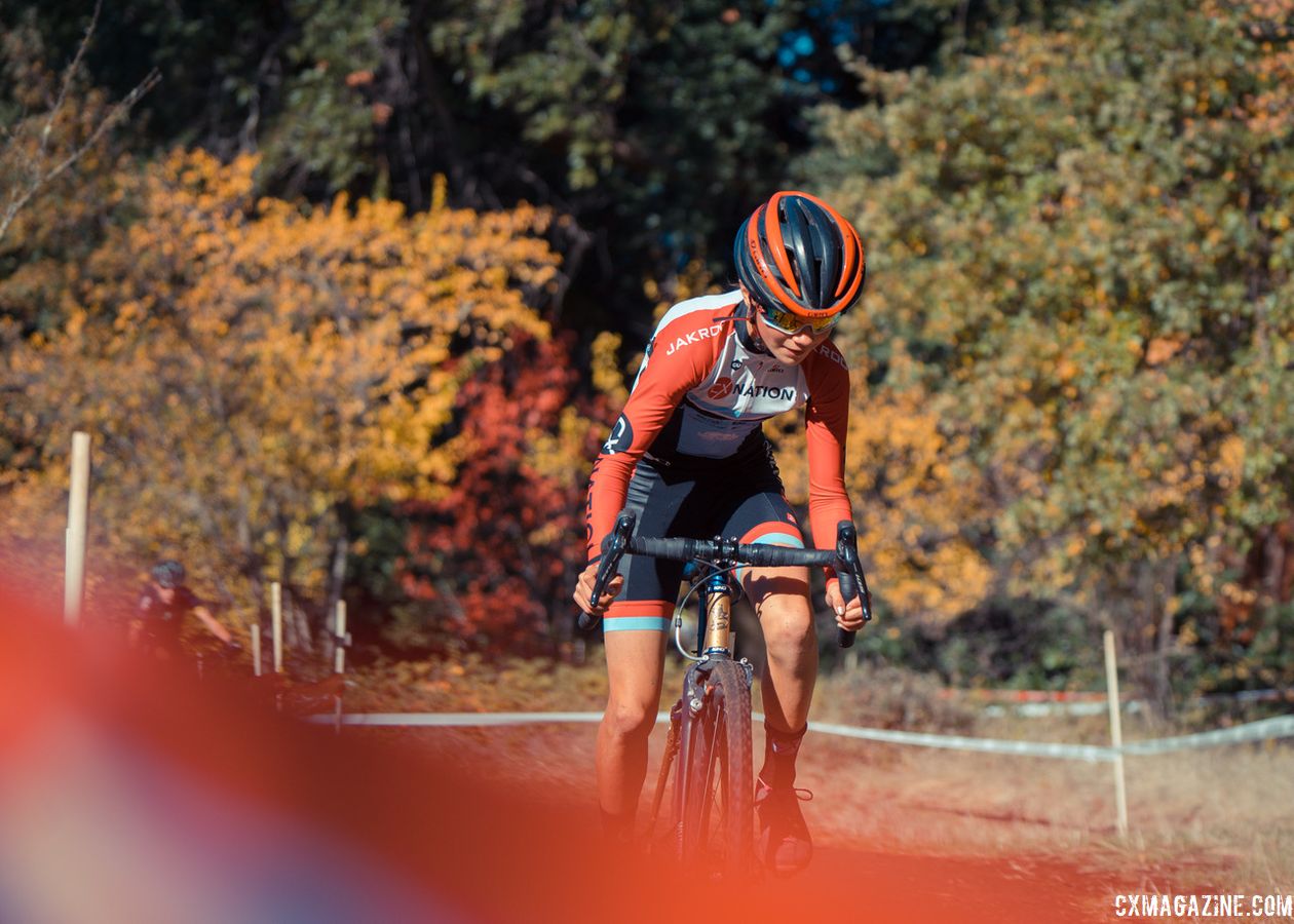 Vida Lopez de San Ramon won the Junior Women 11-13 race. 2018 CX Nation Cup / NCNCA District Championships. © Aaron Lesieur / Bixxel Media